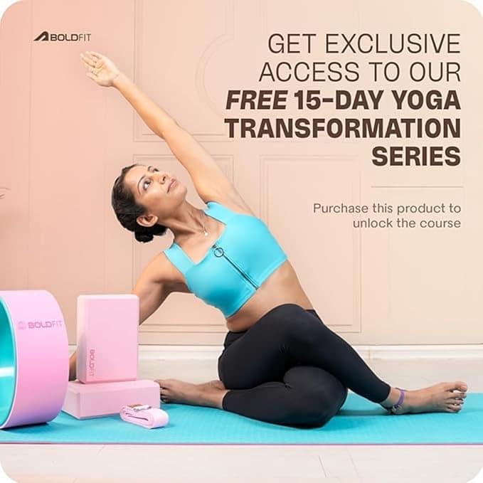 Boldfit Yoga Mats for Women and Men NBR Material with Carrying Strap, Extra Thick Exercise Mats for Workout Yoga Mat for Women for Workout, Yoga, Fitness, Exercise Mat Anti Slip Yoga Mats - Image 7