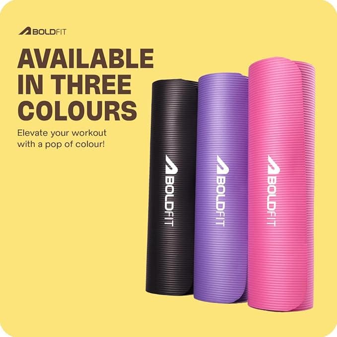 Boldfit Yoga Mats for Women and Men NBR Material with Carrying Strap, Extra Thick Exercise Mats for Workout Yoga Mat for Women for Workout, Yoga, Fitness, Exercise Mat Anti Slip Yoga Mats - Image 6